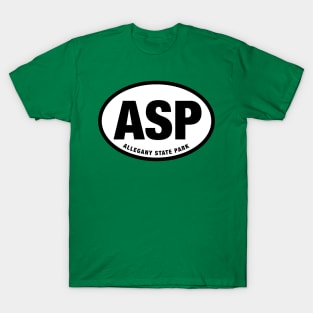 Allegany State Park ASP Oval Sticker Design T-Shirt